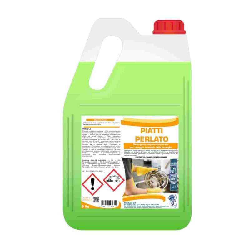 Detergent Gel de Vase Super Concentrat pentru spălare manuală Piatti Perlato 5 Litri