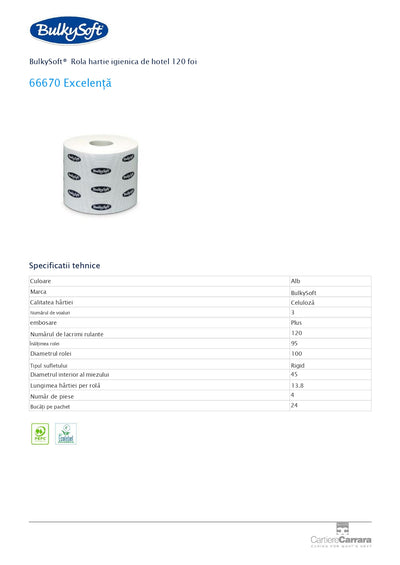 Hartie Igienica 3 straturi 4 buc/bax BulkySoft®